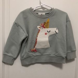 Toddler girls unicorn sweatshirt 18-24 months
